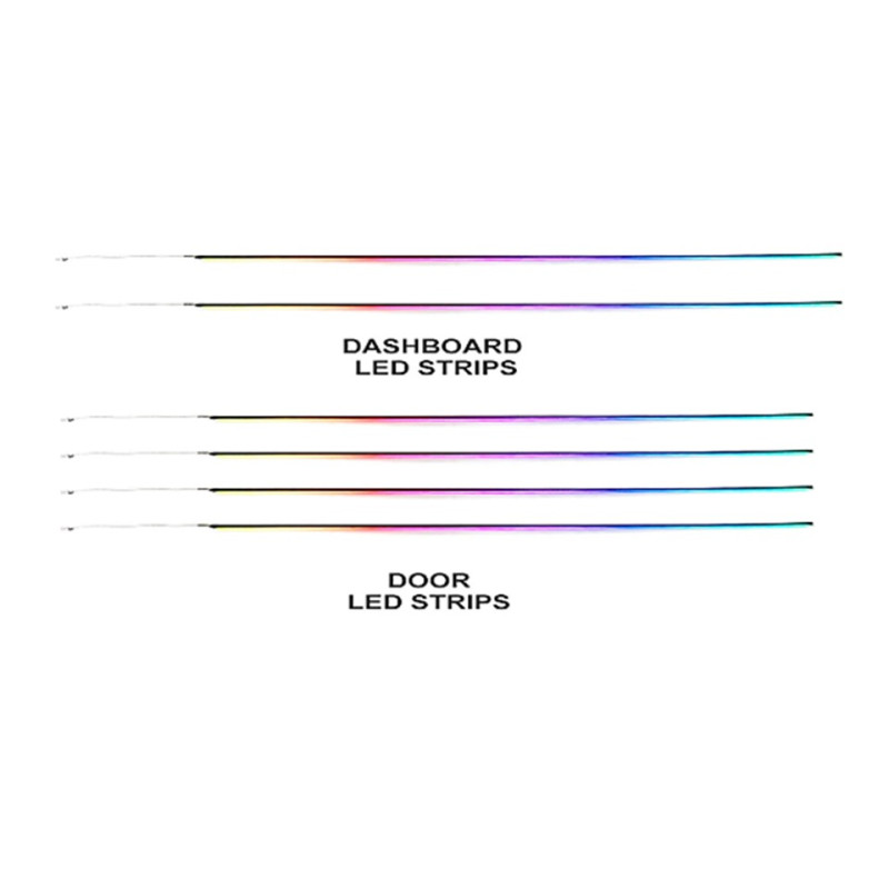 Ambient interior lighting FORS.auto for Toyota 86 2013-2019 (Rainbow Kit)-12 LED