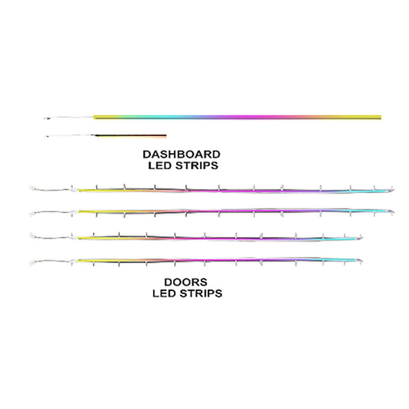 Ambient interior lighting FORS.auto for Toyota Sienna 2021 (Rainbow Kit)-19 LEDs