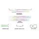 Ambient interior lighting FORS.auto for Toyota Sienna/Granvia 2021-2024 (Rainbow Kit)-25 LEDs
