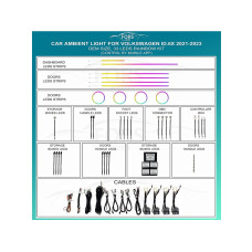 Ambient interior lighting FORS.auto for Volkswagen ID.6X 2021-2023 (Rainbow Kit)-33 LEDs