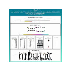Ambient interior lighting FORS.auto for Volkswagen Sagitar 2019-2023 (Basic-Equipped)-18 LEDs