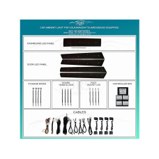 Ambient interior lighting FORS.auto for Volkswagen Touareg 2011-2018 (Basic Equipped-Starry)-18 LEDs