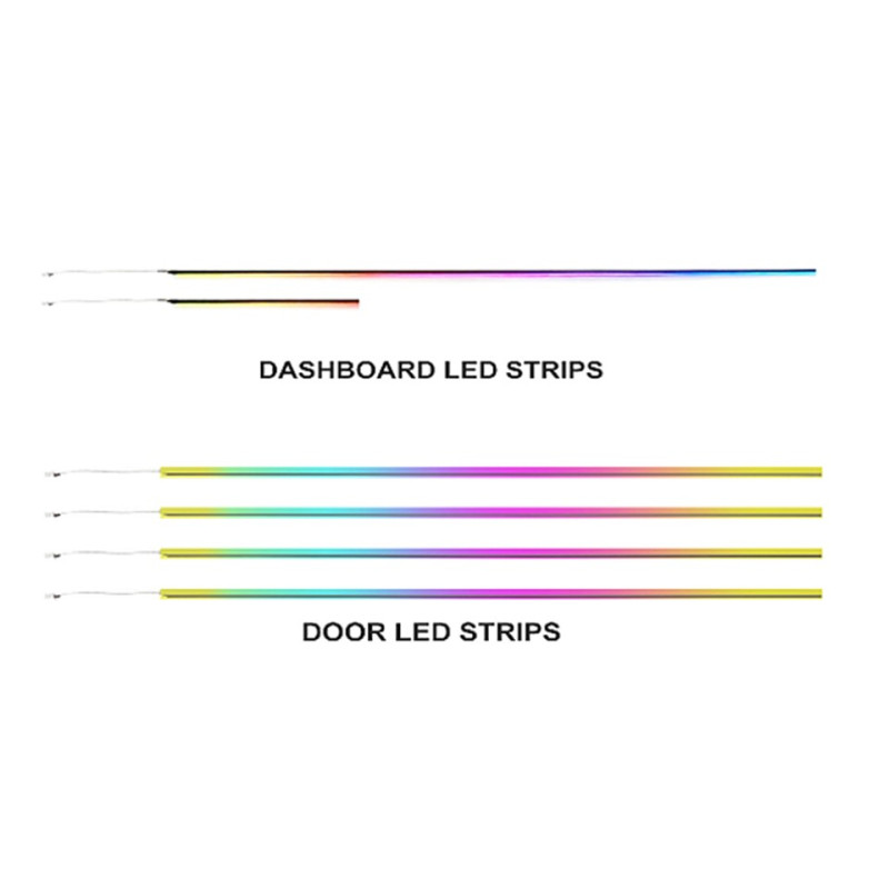 Ambient interior lighting FORS.auto for Volkswagen Bora Basic-Equipped 2019-2023 (Rainbow Kit)-18 LEDs