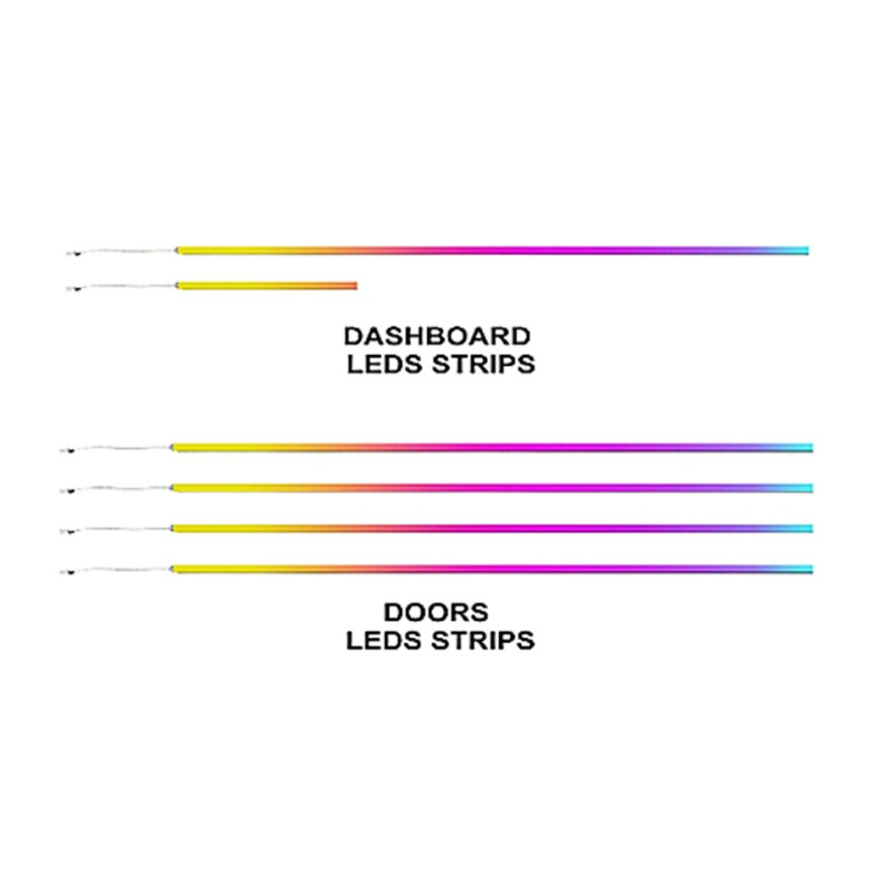 Ambient interior lighting FORS.auto for Volkswagen ID3 2021-2024 (Rainbow Kit)-10 LEDs