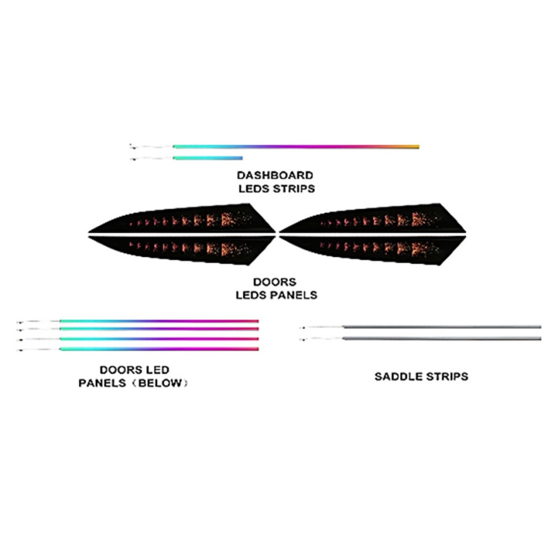 Ambient interior lighting FORS.auto for Volkswagen Magotan B9 2024 (Ripple)-24 LEDs
