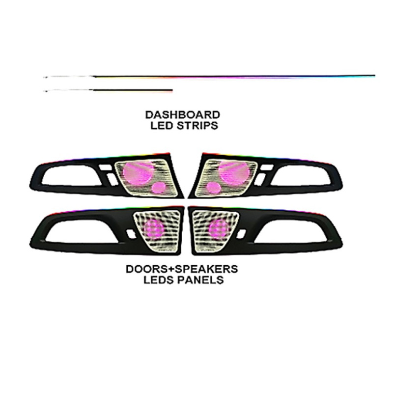 Ambient interior lighting FORS.auto for Volvo XC60 2018-2022 (Rainbow Kit)-22 LEDs