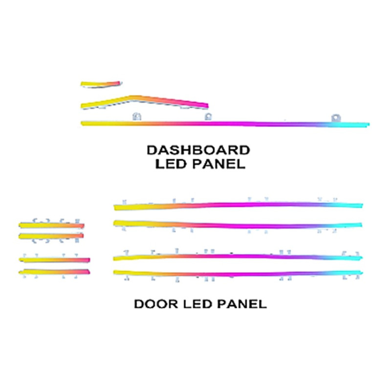 Ambient interior lighting FORS.auto for Volvo XC90 2015-2021 (Rainbow Kit)-23 LEDs