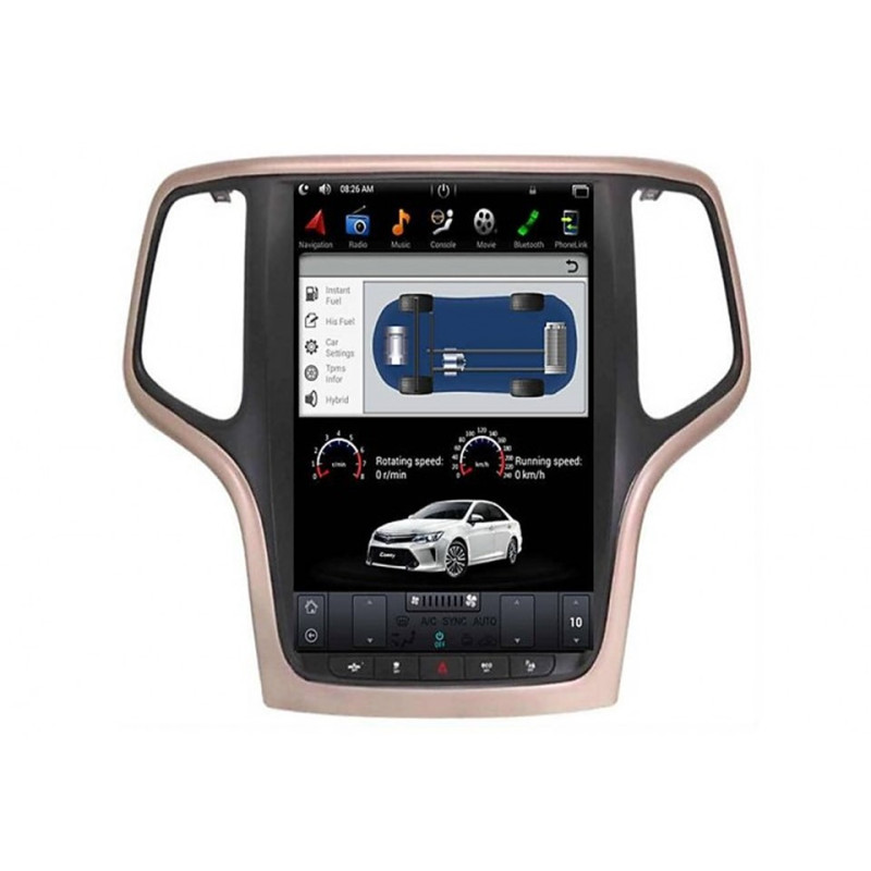 Android head unit FORS.auto TESLA for Jeep Grand Cherokee (4+32Gb, 9.7") 2014-2018