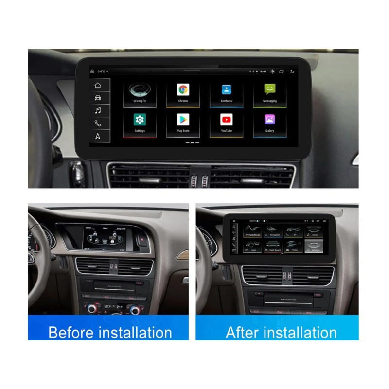 Android head unit FORS.auto for Audi A4/A5/S4/S5/RS4/RS5/B8 Low (8+64Gb, 12.3’’) 2009-2016