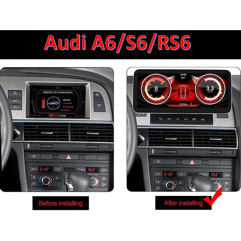 Android head unit FORS.auto for Audi A6/S6/RS6 MMI-3G (4+32Gb, 10.25’’) 2010-2011