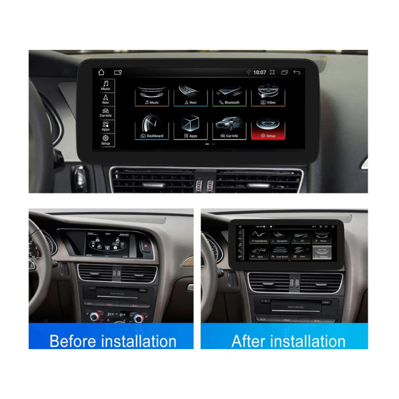 Android head unit FORS.auto for Audi A4/A5/S4/S5/RS4/RS5/B8 Low (4+32Gb, 12.3’’) 2009-2016