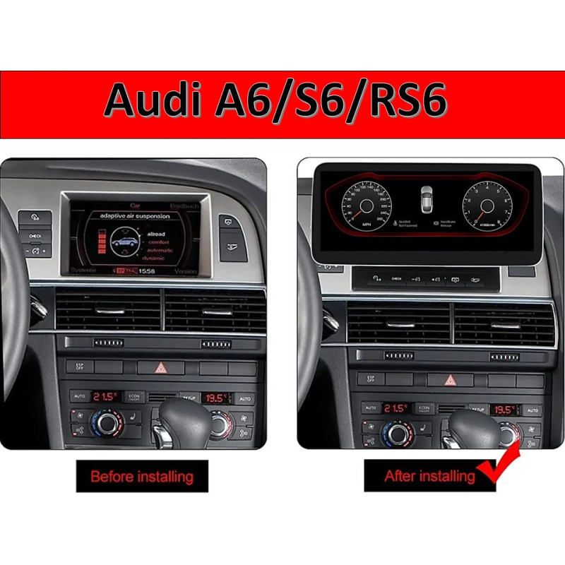 Android head unit FORS.auto for Audi A6/S6/RS6 MMI-3G (8+64Gb, 10.25") 2010-2011