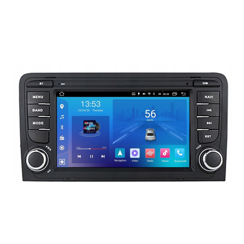Android head unit FORS.auto FS 2 ULTRA for Audi A3 (7", 2+32Gb, CarPlay) 2005-2012