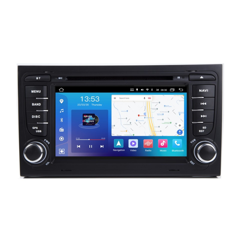 Android head unit FORS.auto FS 2 PRO for Audi A4 (7", 2+32Gb, CarPlay) 2000-2008