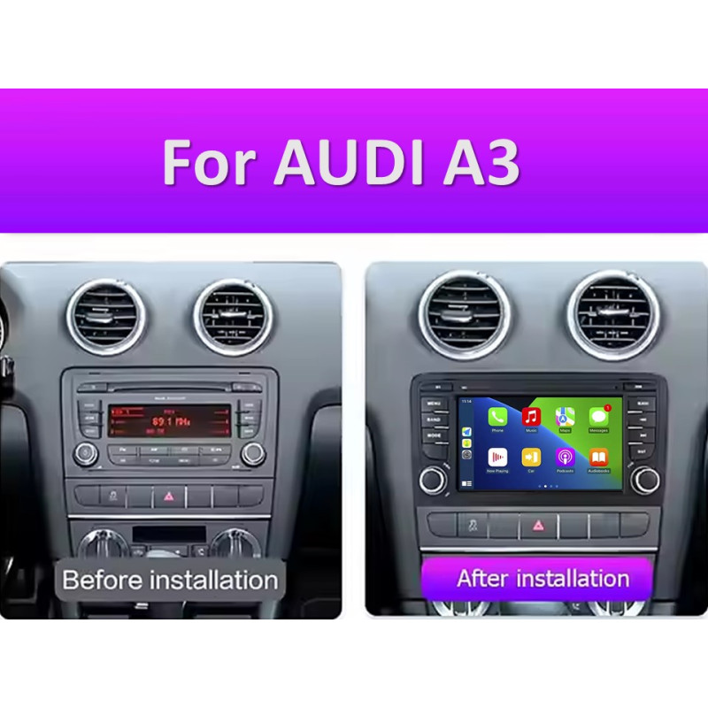 Android head unit FORS.auto FS 2 ULTRA for Audi A3 (7", 2+32Gb, CarPlay) 2005-2012