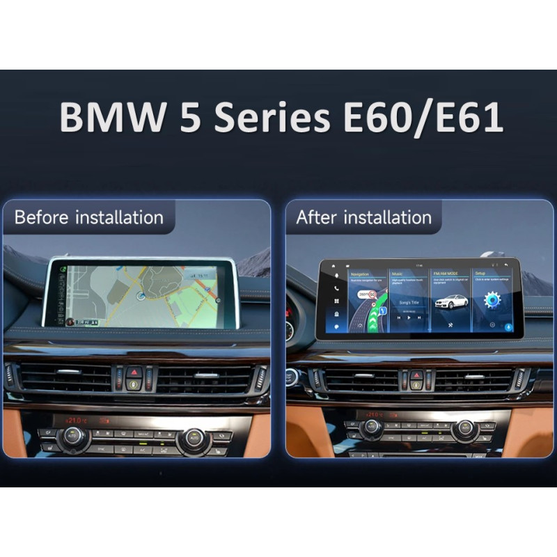 Android head unit FORS.auto for BMW 5 Series E60/E61 CIC (4+32Gb, 12.3") 2008-2010