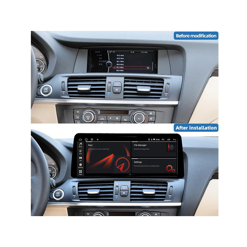 Android head unit FORS.auto for BMW X3/X4 F25/26 EVO (8+64Gb, 10.25") 2016-2018