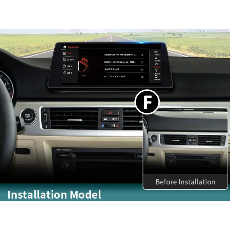 Android head unit FORS.auto for BMW 3 Series E90/E91/E92/E93 CIC (4+32Gb, 12.3") 2009-2012