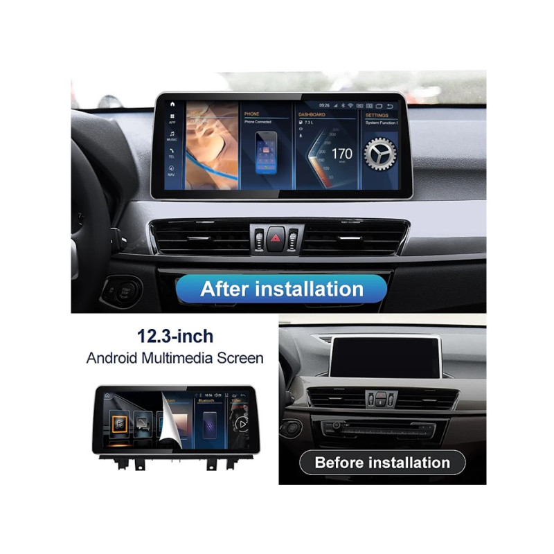 Android head unit FORS.auto for BMW X1/X2 F48/F49 EVO (8+64Gb, 12.3") 2016-2018