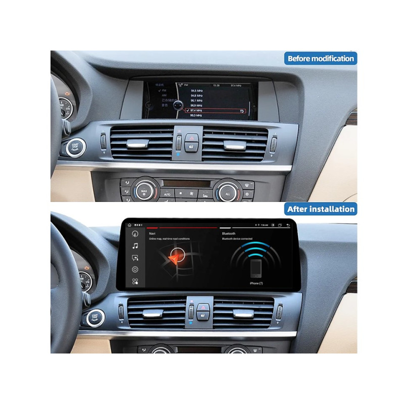 Android head unit FORS.auto for BMW X3/X4 F25/26 EVO (8+64Gb, 12.3") 2016-2018