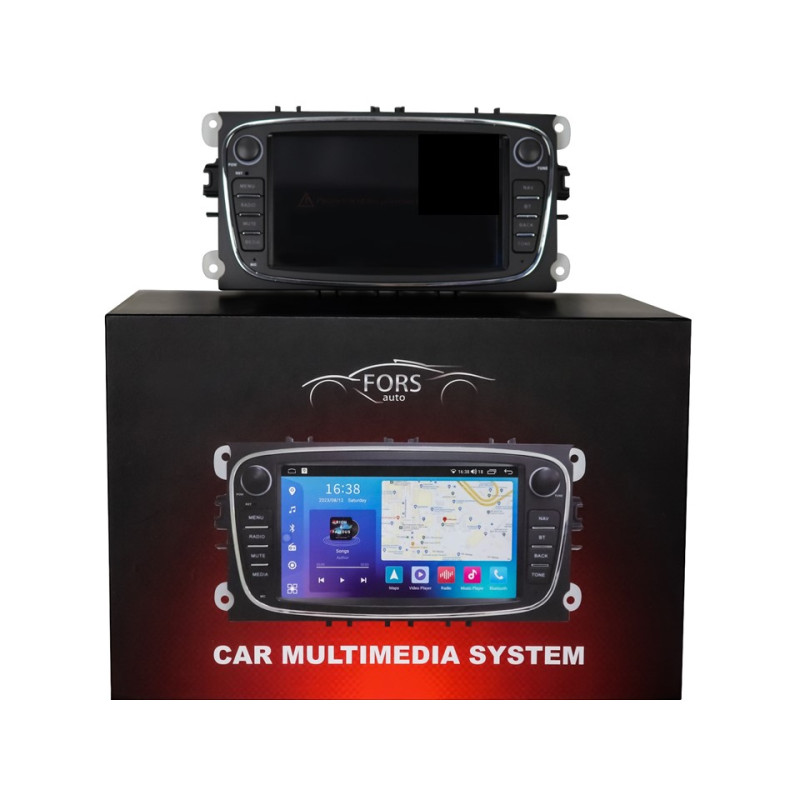 Android head unit FORS.auto FS 2 PRO-FDBO Ford Focus/Mondeo/S-Max/C-Max/Kuga/Fiesta/Fusion (2+32Gb, 7", black) 2007-2011