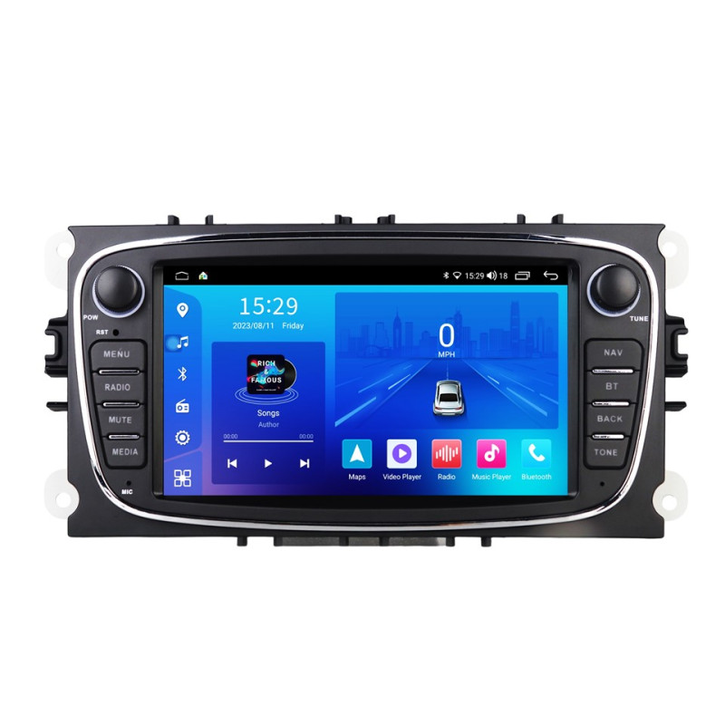 Android head unit FORS.auto FS 2 ULTRA-FDBO Ford Focus/Mondeo/S-Max/C-Max/Kuga/Fiesta/Fusion (2+32Gb, 7", black) 2007-2011