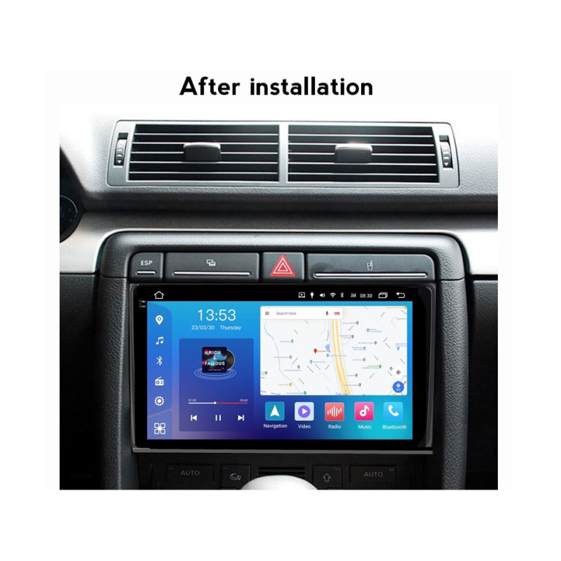 Android head unit FORS.auto FS 4 MAX for Audi A4 (4+32Gb, 9") 2000-2009
