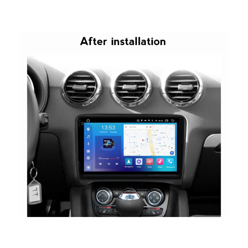Android head unit FORS.auto FS 4 PRO for Audi TT (4+64Gb, 9") 2006-2014
