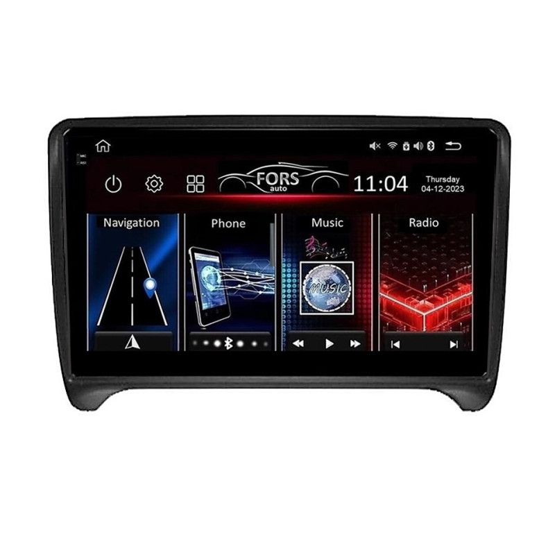 Android head unit FORS.auto FS 4 PRO for Audi TT (4+64Gb, 9") 2006-2014