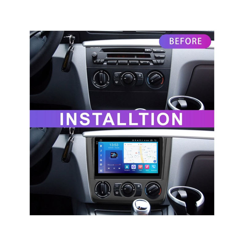 Android head unit FORS.auto FS 4 MAX for BMW 1-Series (4+32Gb, 9", Manual AC) 2008-2012