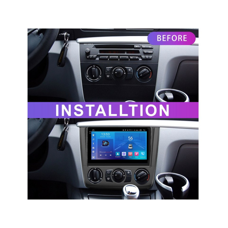 Android head unit FORS.auto FS 2 ULTRA for BMW 1-Series (2+32Gb, 9", Manual AC) 2008-2012