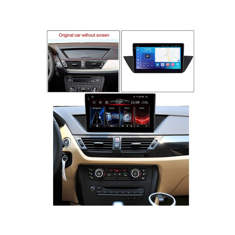 Android head unit FORS.auto FS 4 MAX for BMW X1 (4+32Gb, 10") 2009-2015