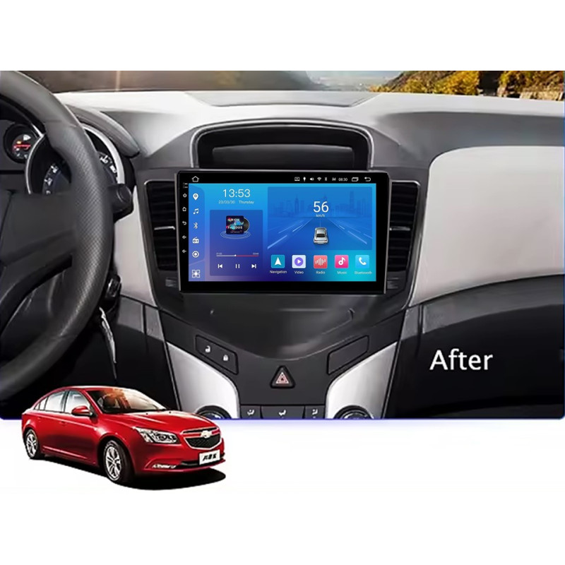 Android head unit FORS.auto FS 1 LITE for Chevrolet Cruze (1+32Gb, 9") 2008-2011