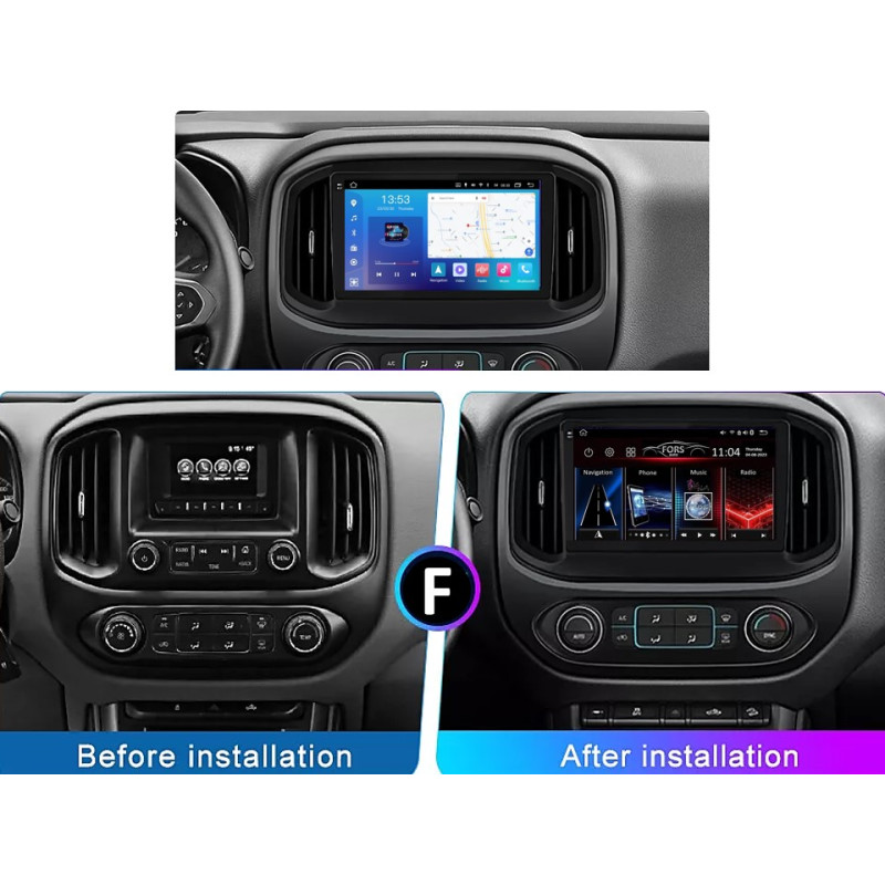 Android head unit FORS.auto FS 6 MAX for Chevrolet Colorado/GMC Cayon (6+128Gb, 9") 2015-2018
