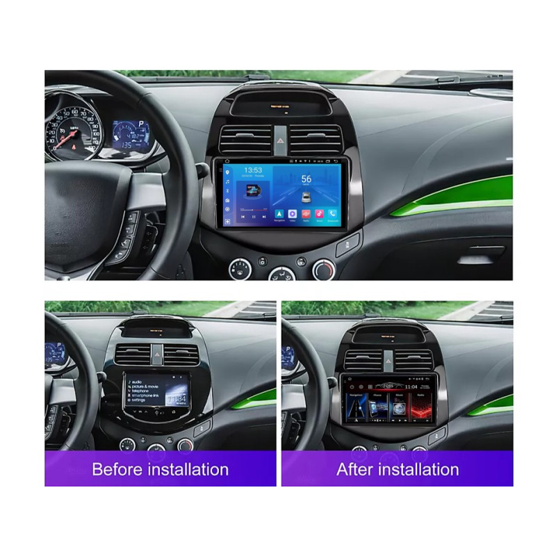 Android head unit FORS.auto FS 2 ULTRA for Chevrolet Spark/Beat/Daewoo Matiz (2+32Gb, 9", UV black) 2010-2014