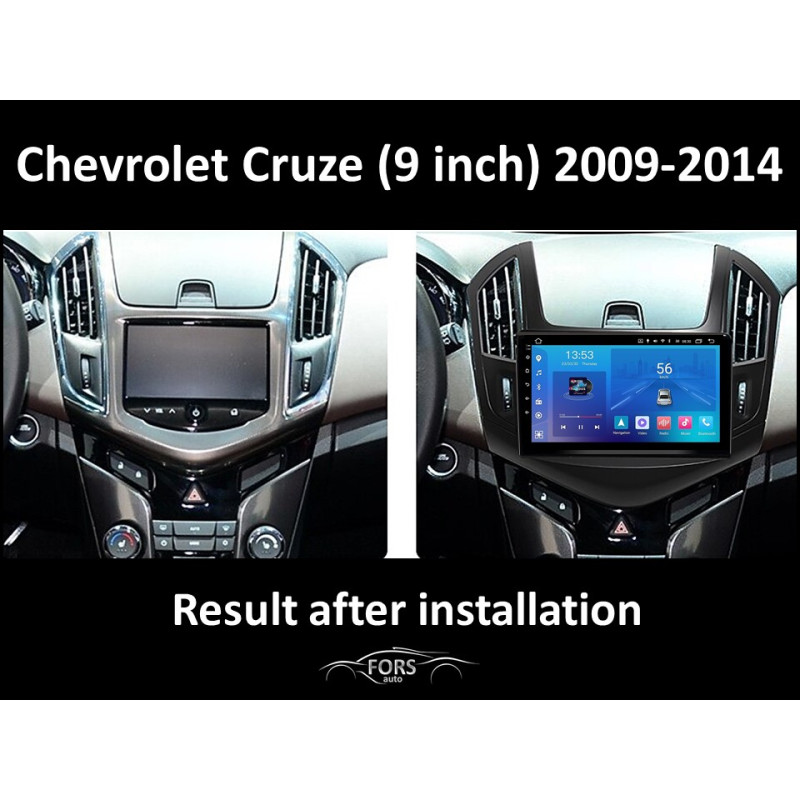 Android head unit FORS.auto FS 1 LITE for Chevrolet Cruze (1+32Gb, 9") 2009-2014