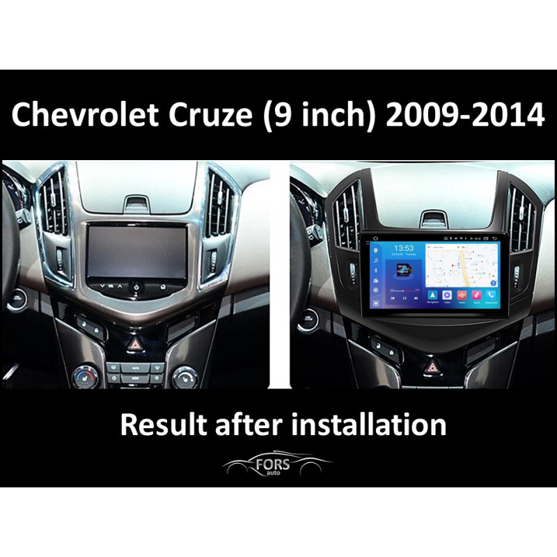 Android head unit FORS.auto FS 4 MAX for Chevrolet Cruze (4+32Gb, 9") 2009-2014