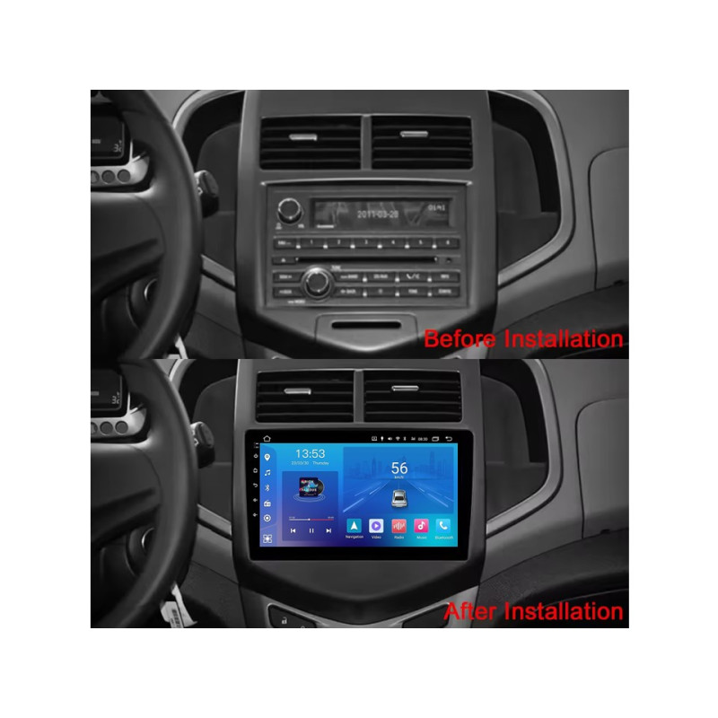Android head unit FORS.auto FS 1 LITE for Chevrolet Aveo (1+32Gb, 9") 2011-2015