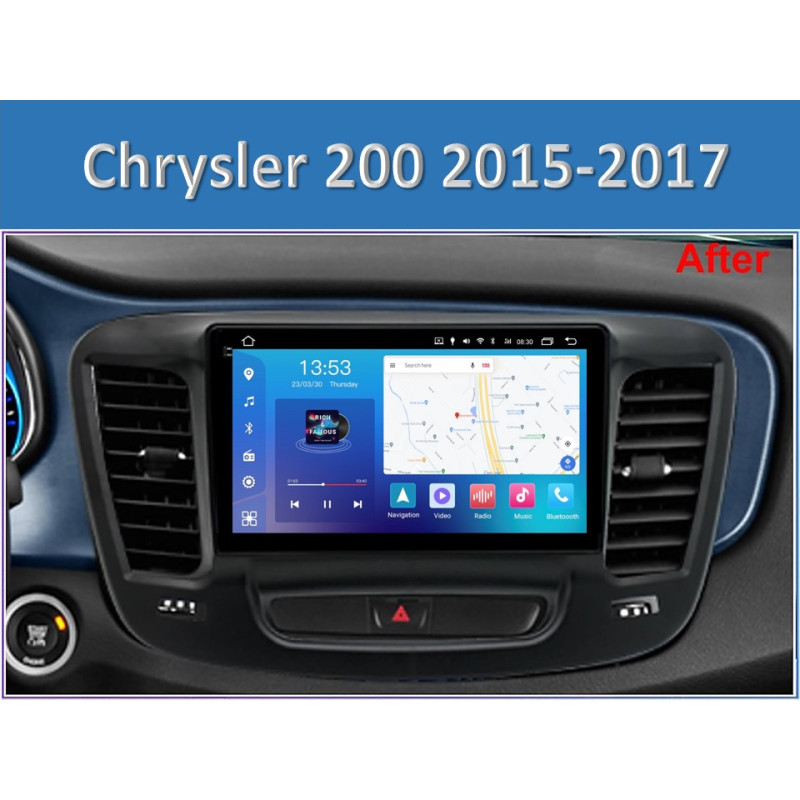 Android head unit FORS.auto FS 4 MAX Qled for Chrysler 200 (4+32Gb, 9") 2015-2017