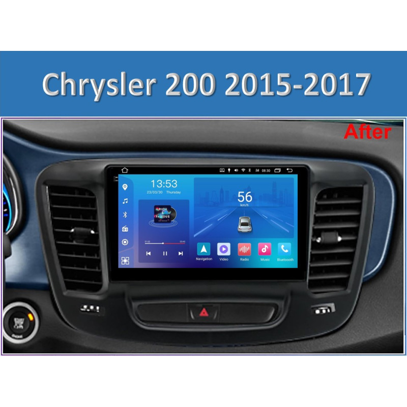 Android head unit FORS.auto FS 2 ULTRA for Chrysler 200 (2+32Gb, 9") 2015-2017