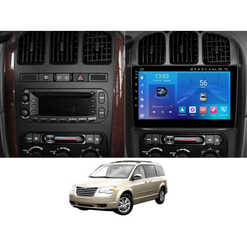 Android head unit FORS.auto FS 1 LITE for Chrysler Grand Voyager (1+32Gb, 10") 2006-2012