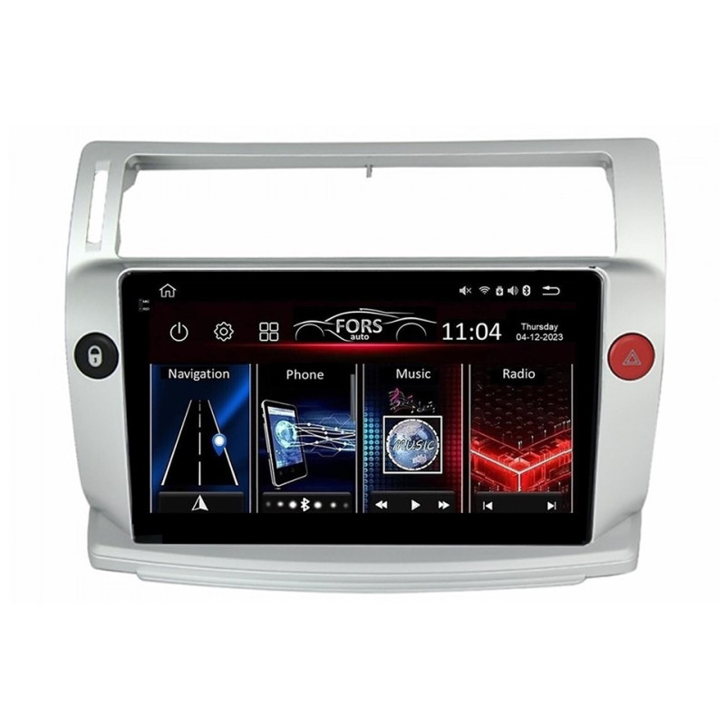 Android head unit FORS.auto FS 2 ULTRA for Citroen C4 (2+32Gb, 9") 2004-2011