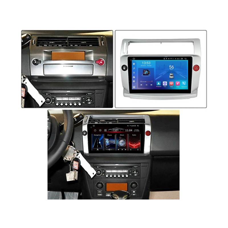Android head unit FORS.auto FS 2 ULTRA for Citroen C4 (2+32Gb, 9") 2004-2011