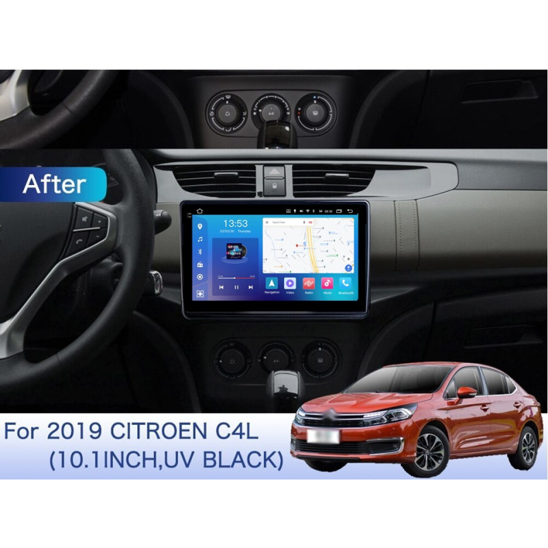 Android head unit FORS.auto FS 4 MAX Qled for Citroen C4L (4+32Gb, 10") 2019