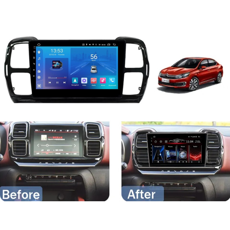 Android head unit FORS.auto FS 1 LITE for Citroen C5 Aircross (1+32Gb, 9") 2017-2021