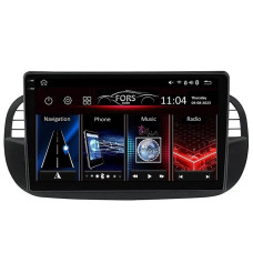 Android head unit FORS.auto FS 4 PRO for Fiat 500 (4+64Gb, 9", black) 2007-2015