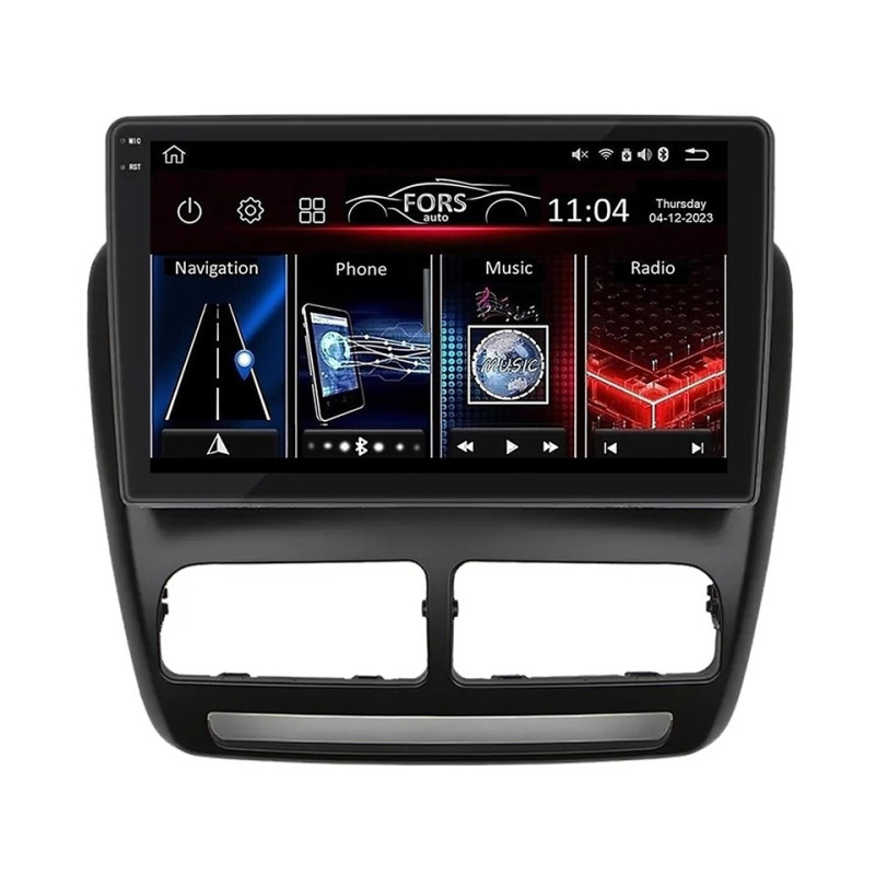 Android head unit FORS.auto FS 4 PRO for Fiat Doblo (4+64Gb, 10") 2009-2015