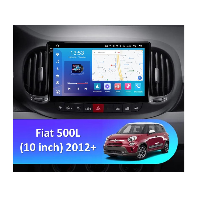 Android head unit FORS.auto FS 6 MAX for Fiat 500L (6+128Gb, 10") 2012+