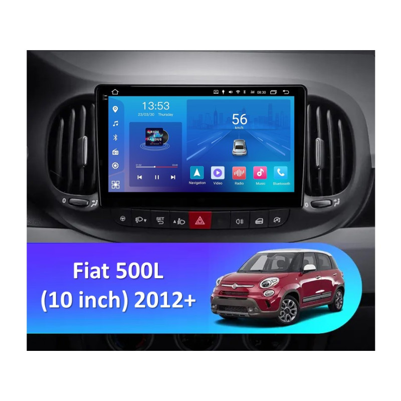Android head unit FORS.auto FS 2 ULTRA for Fiat 500L (2+32Gb, 10") 2012+