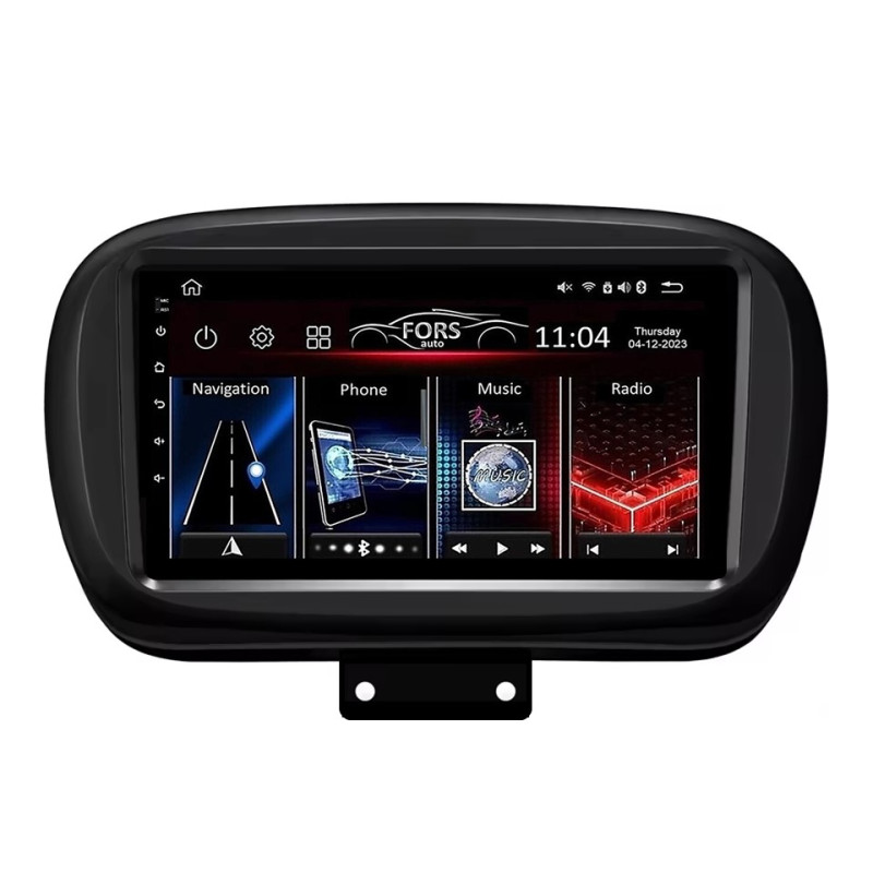 Android head unit FORS.auto FS 1 LITE for Fiat 500X (1+32Gb, 9") 2014-2019